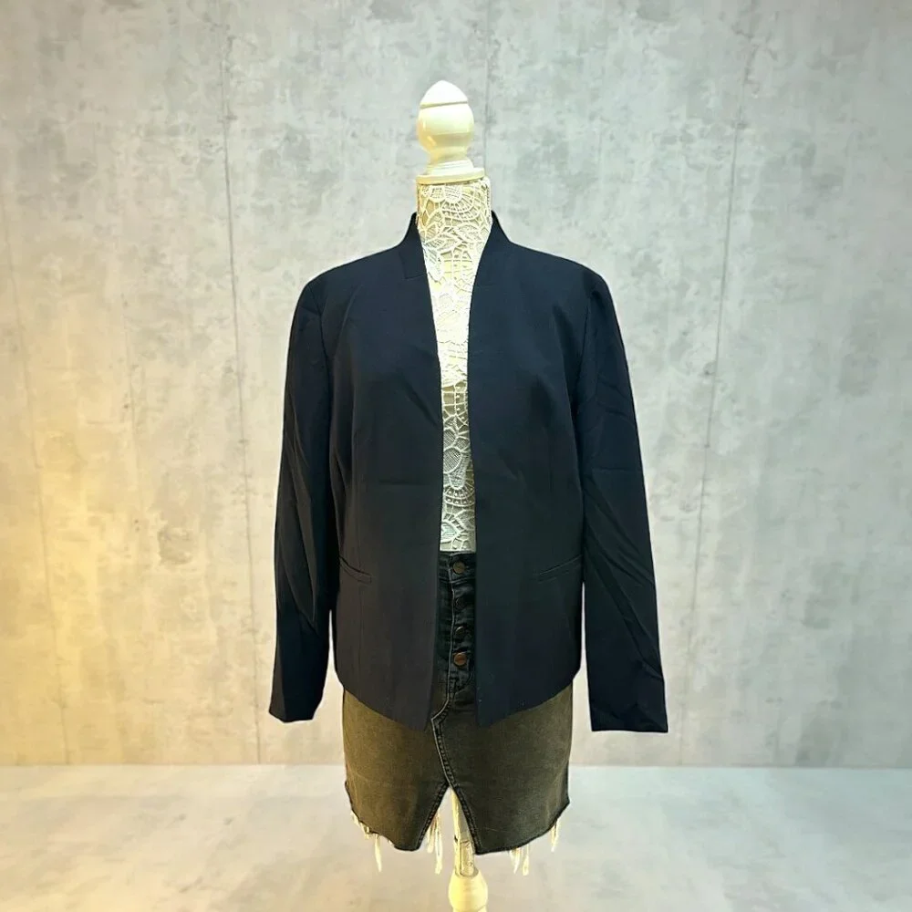 Nine‎ West Open Front Navy Blazer